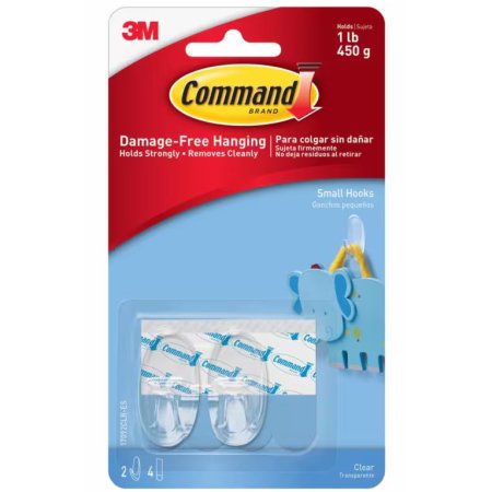 3M Command Små Transparanta Krokar 17092CLR 2-pack