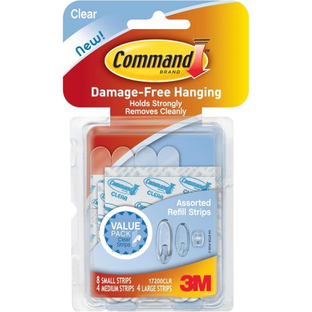 3M Command Monteringsstrips Transparent 16-pack