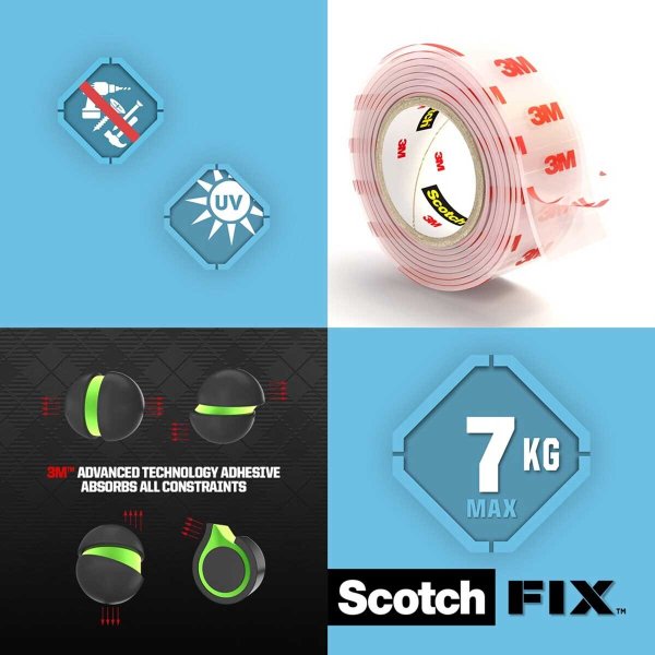 3M Scotch-Fix Monteringstejp Transparent