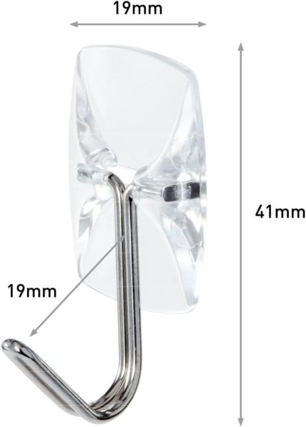 Command Liten Transparent Ståltrådskrok 17067CLR 3-pack