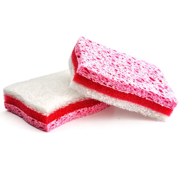 3M Scotch-Brite Soft Rengöringssvamp Rosa/Vit 2-pack