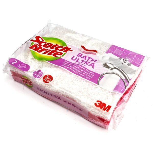 3M Scotch-Brite Soft Rengöringssvamp Rosa/Vit 2-pack