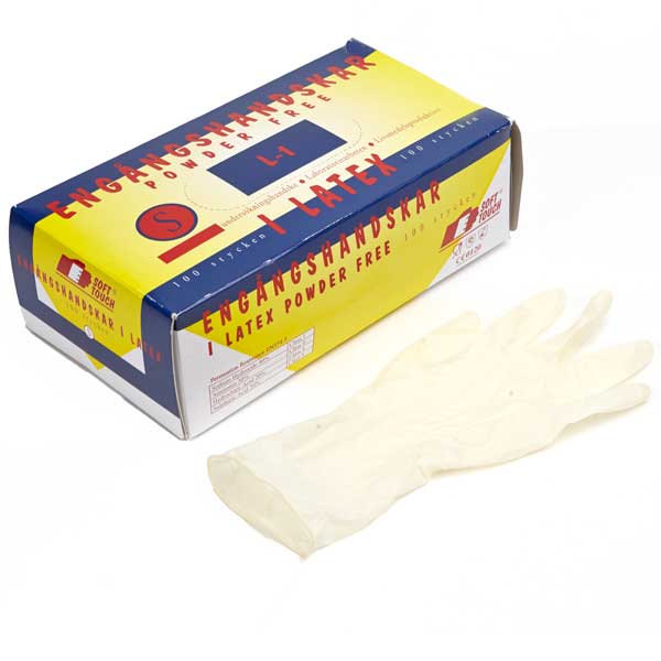 Latexhandske Puderfri 100-pack