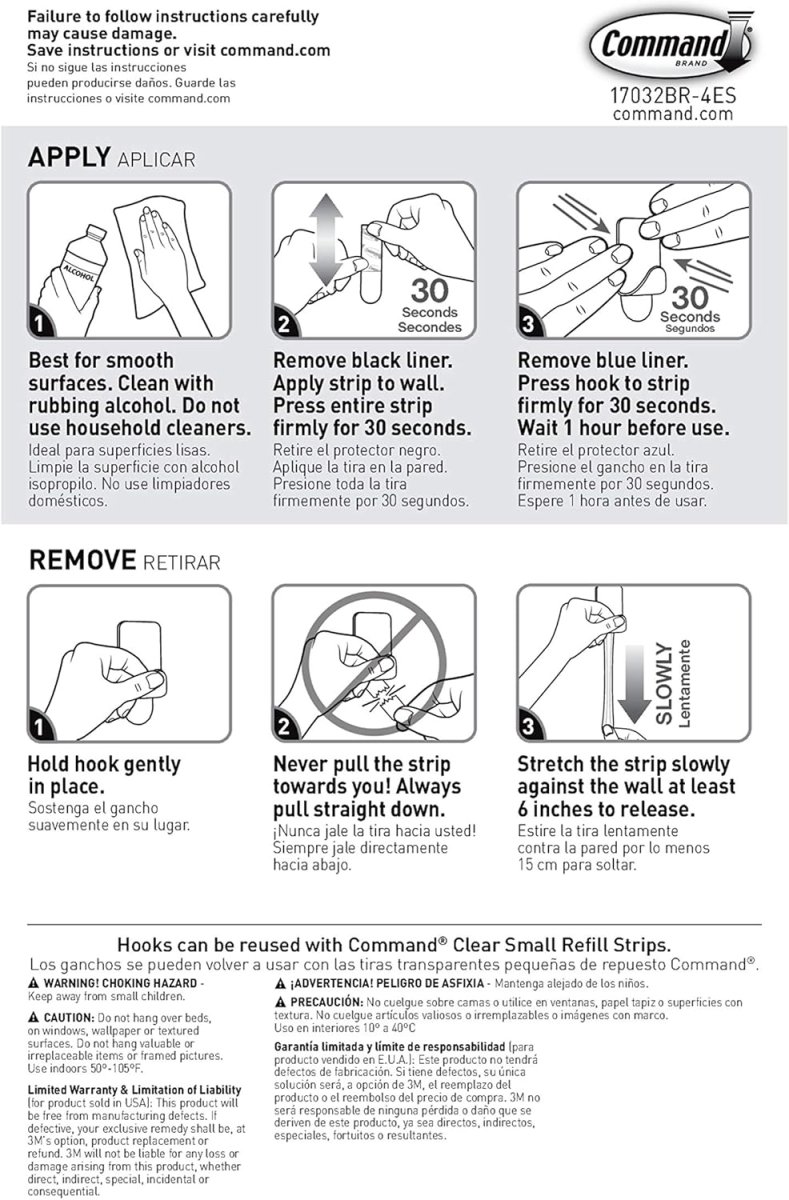 3M Command Små Metallkrokar Koppar 17032C 4-pack