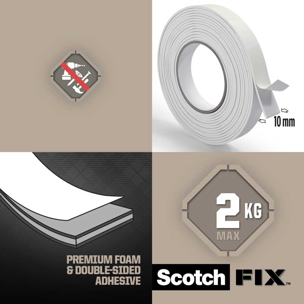3M Scotch-Fix Dubbelhäftande Tejp Lister
