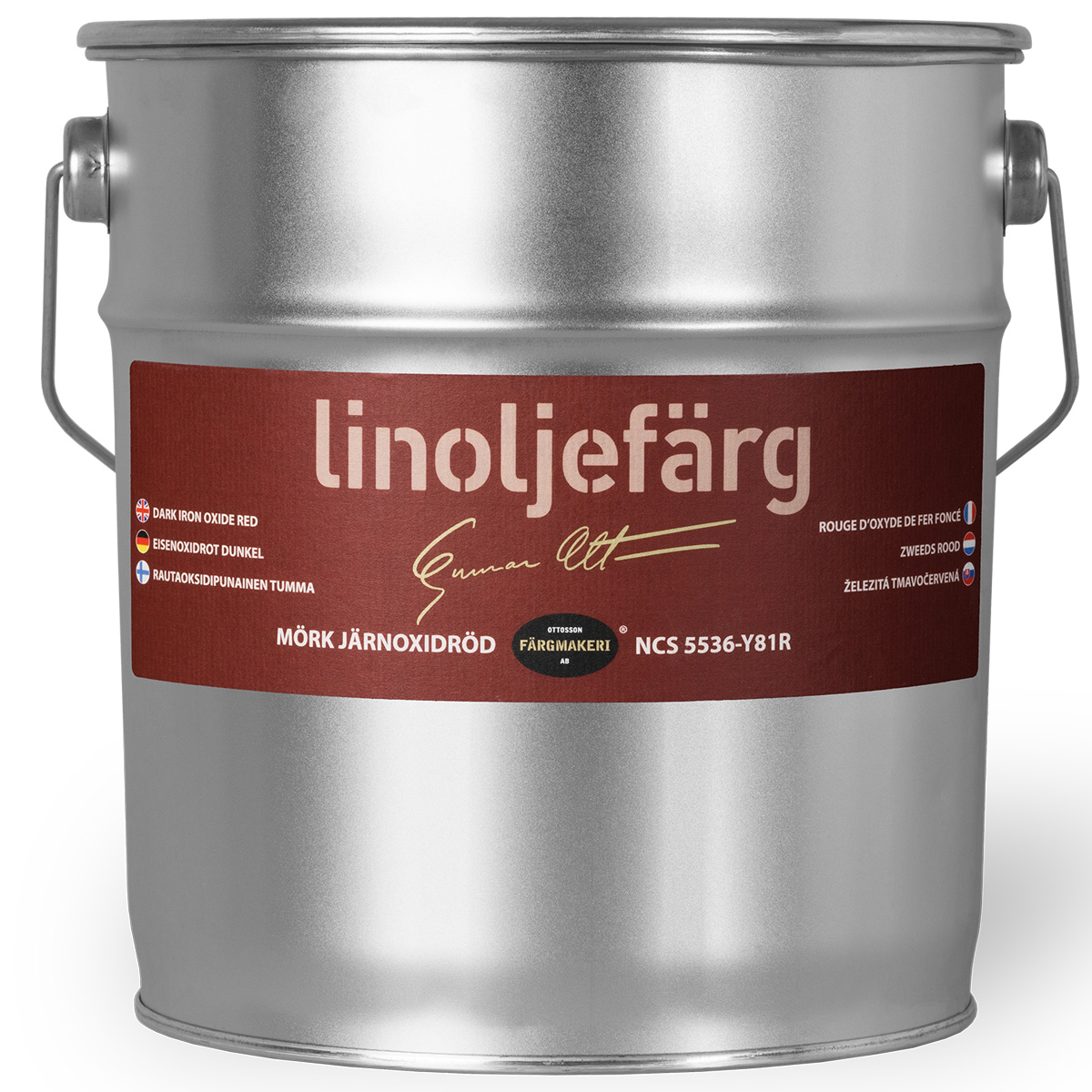 Ottosson Linoljefärg Mörk Järnoxidröd 1A-222