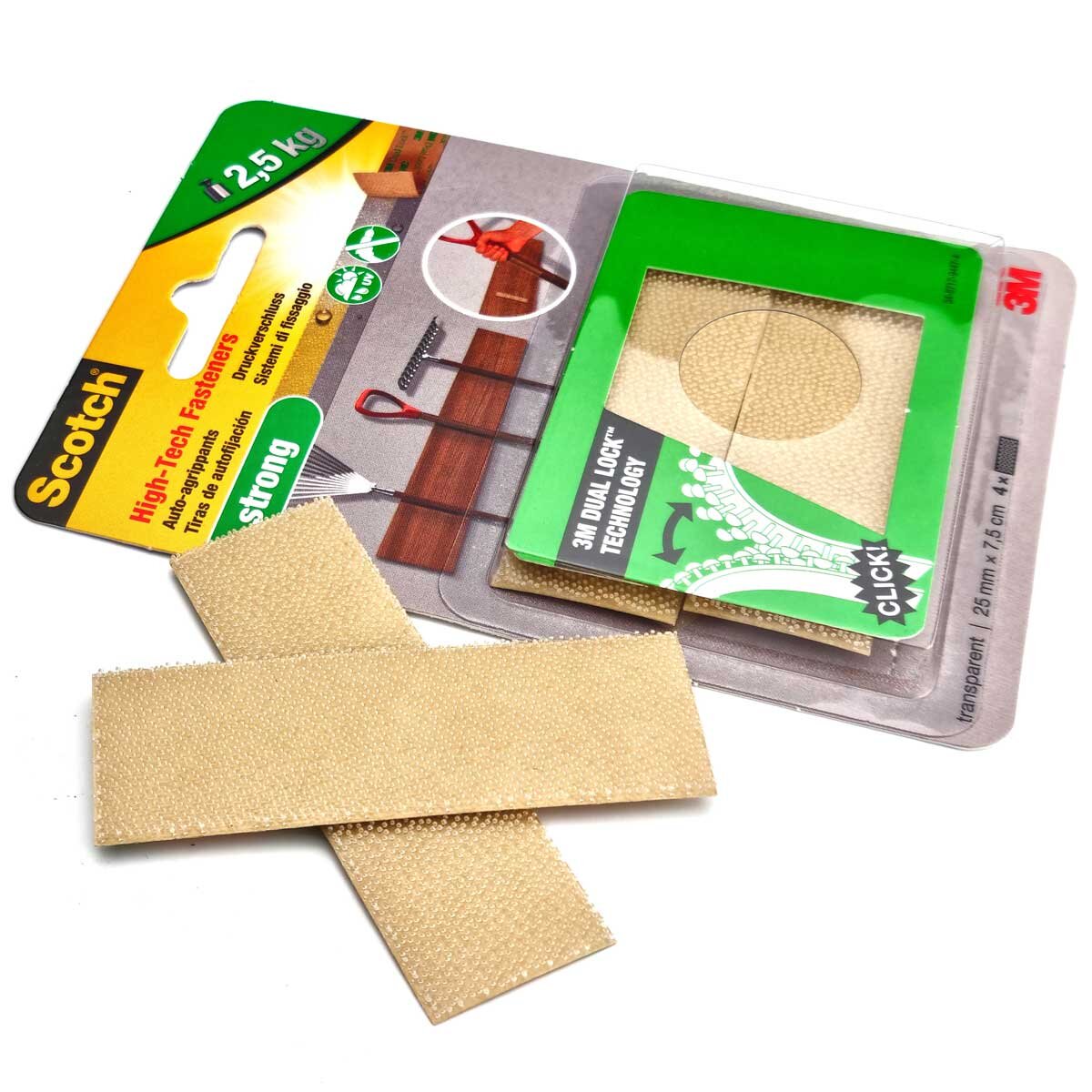 3M Scotch Strong Självhäftande Fästkuddar Transparent