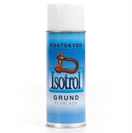 Isotrol Grund är en rostskyddsgrundfärg på sprayburk. isotrol kan målas direkt på rostiga ytor och moverkar framtida rostspridning. Isotrol Grund används före målning med Isoguard eller annan täckfärg.