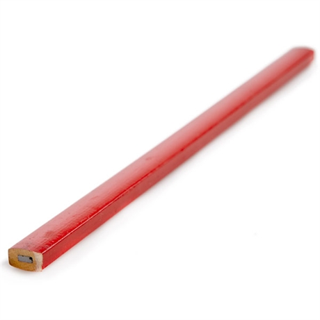 Högeffektiv snickarpenna i rött täcke.