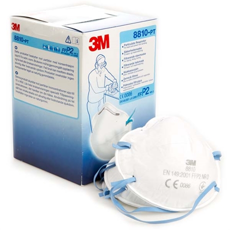 Hallvmask med koppformat skydd utan ventil i 20-pack.