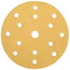 Sliprondell i färgen guld med 15 hål, för effektiv slipning av vägg och tak.